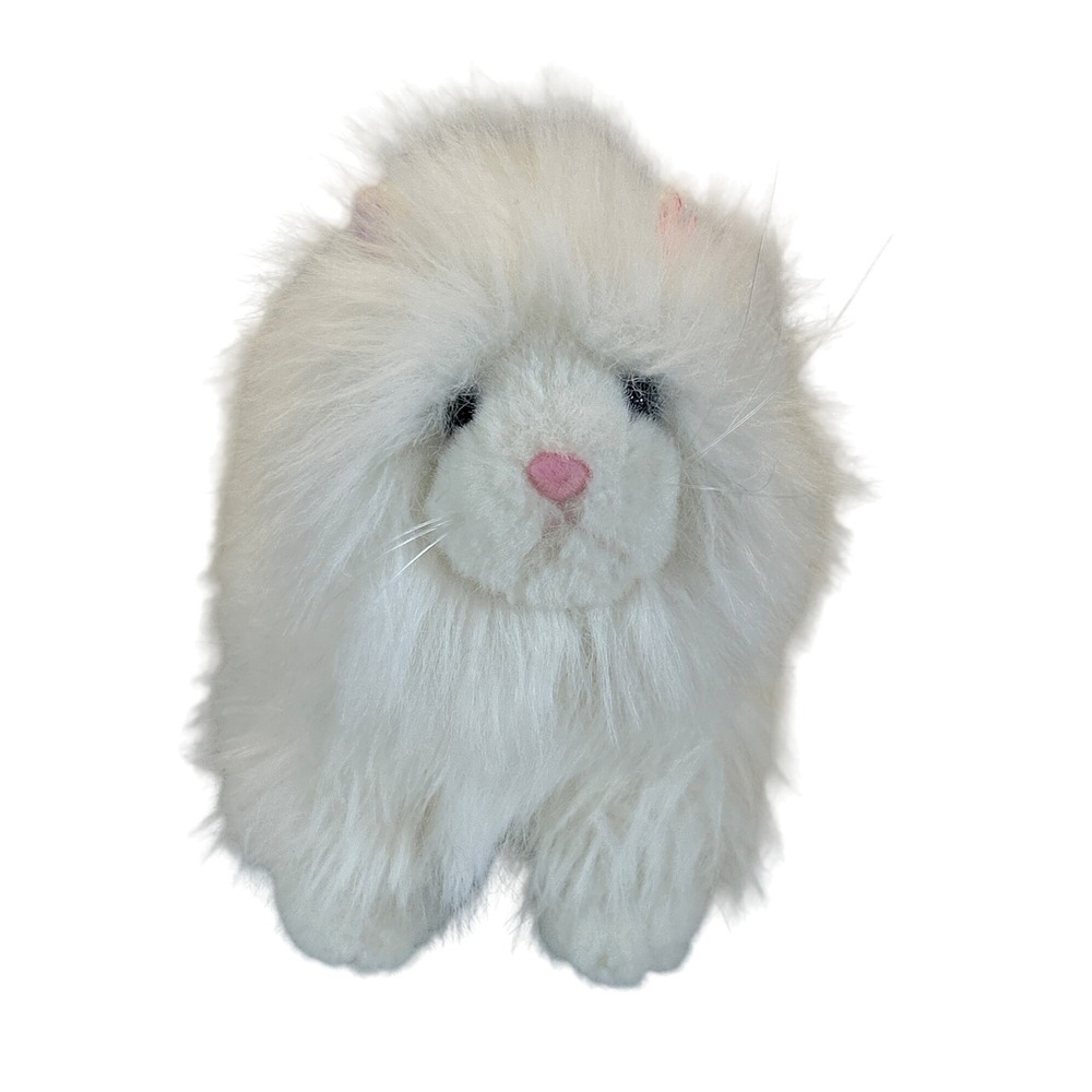 Ganz Cat 10" Plush White Persian Kitty Long Hair Fluffy Tail
